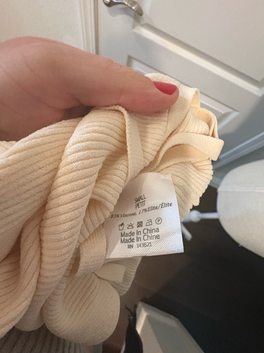 Live The Process Cream Ribbed jumpsuit - Picture 6 of 6